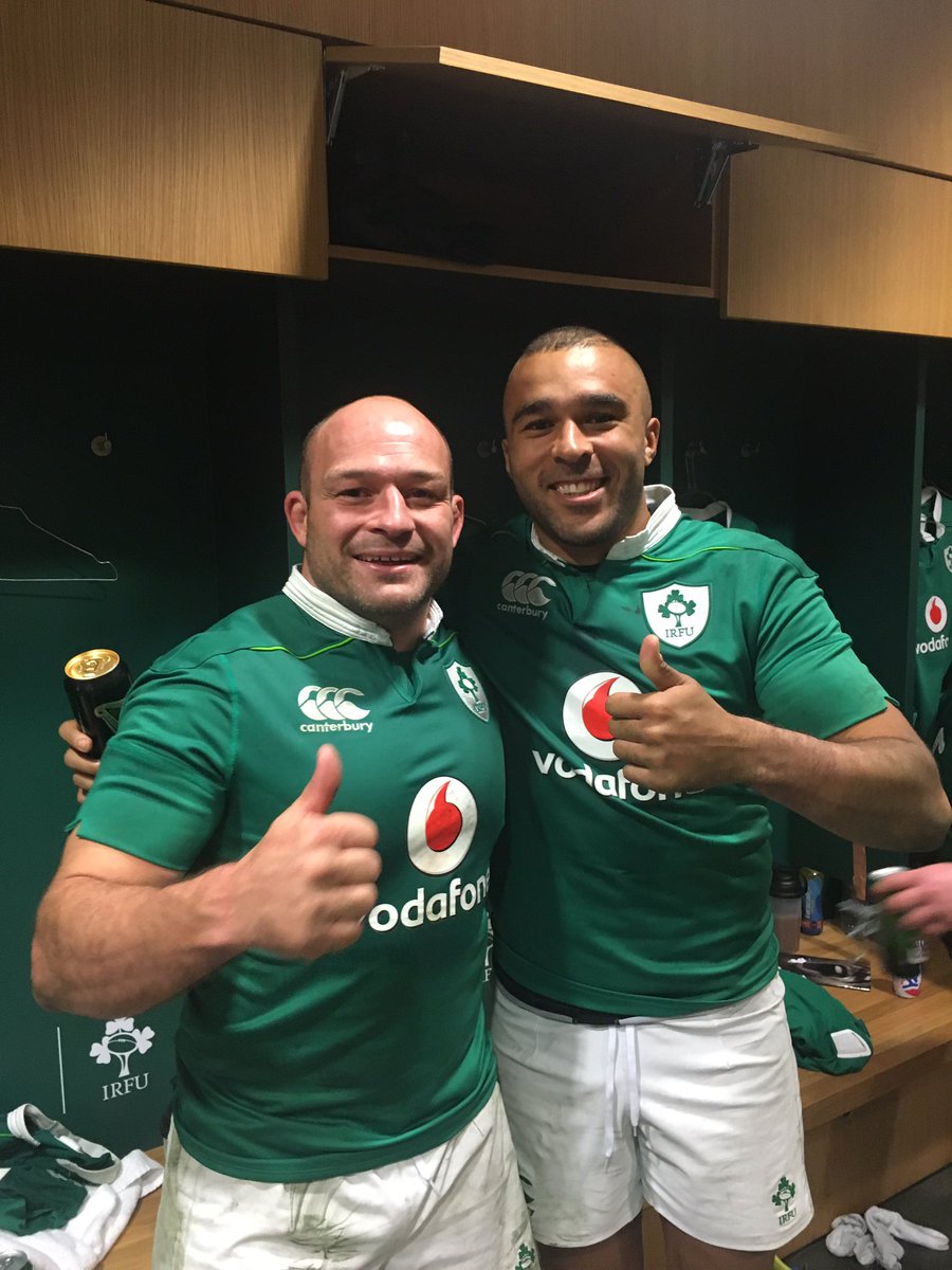 SimonZebo's tweet photo. 100 not out,what a captain,player and friend..delighted we got the win for @RoryBest2 #leader https://t.co/foPibA2s3l