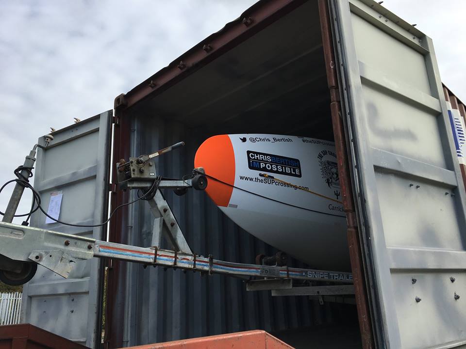 ChrisBertish's tweet photo. After months of preparation, my craft is almost ready to take on the Atlantic! https://t.co/AH6qcecl4k #TheSupCrossing @CarrickWealth https://t.co/1XwbBgkBe7