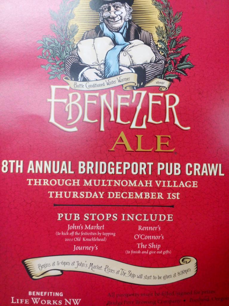 beerlvrpdx's tweet photo. Dec.1 our 8th Annual Ebenezer Pub Crawl 5-7p, by @bridgeportbrew! @LifeWorksNW #pdxbeerevents #multnomahpdx #ontap https://t.co/vWhxp6VriY