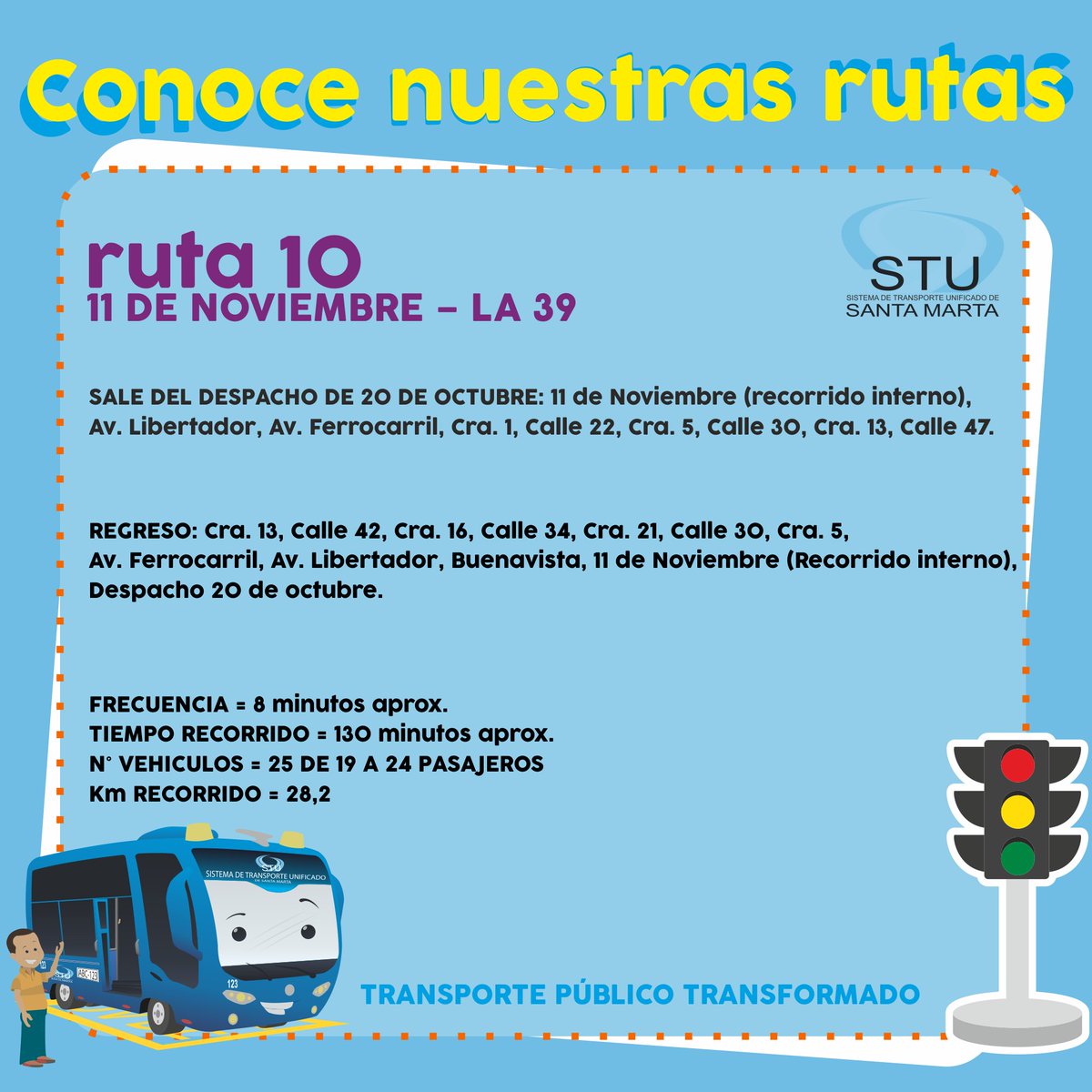 En esta fría y lluviosa noche samaria, ¡te recordamos que el STU tiene una ruta para tí!