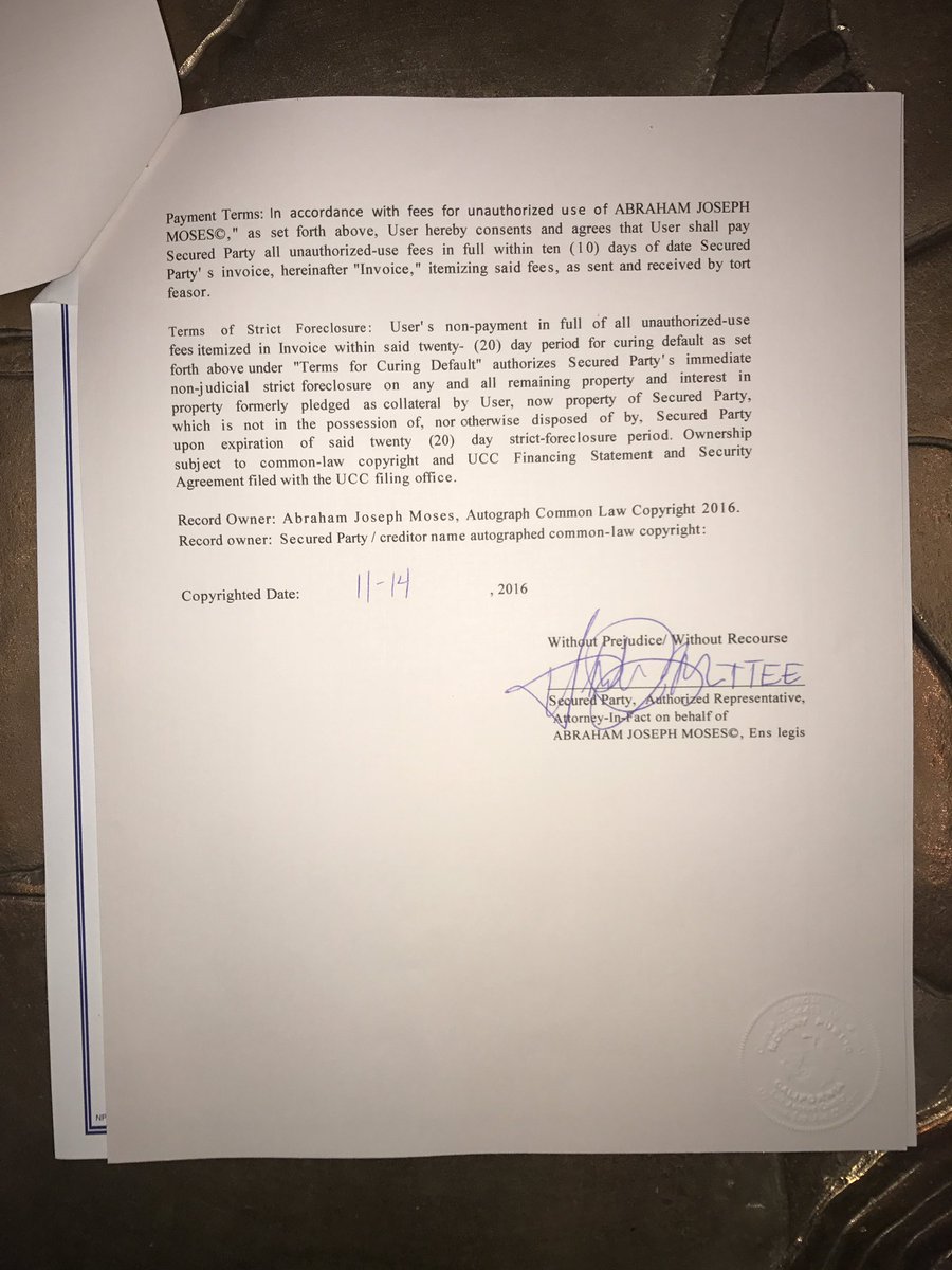 TheRealAB's tweet photo. #NOTICEtoPRINCIPALisNOTICEtoAGENTandNOTICEtoAGENTisNOTICEtoPRINCIPAL @BBCBreaking @cnni @washingtonpost @nytimesworld @latimes https://t.co/DuO91HKDx9