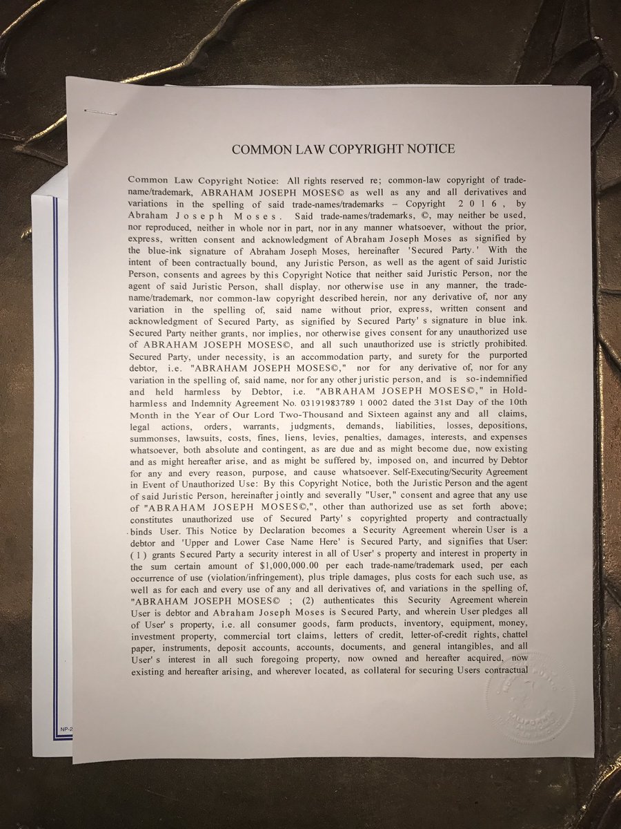 TheRealAB's tweet photo. #NOTICEtoPRINCIPALisNOTICEtoAGENTandNOTICEtoAGENTisNOTICEtoPRINCIPAL @BBCBreaking @cnni @washingtonpost @nytimesworld @latimes https://t.co/DuO91HKDx9