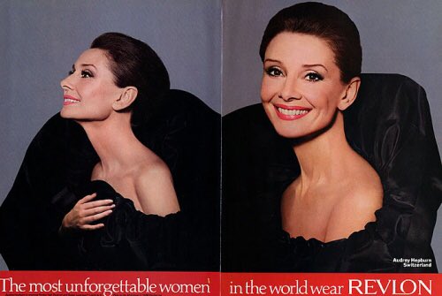 thedameupstairs's tweet photo. Groundbreaking makeup artist Kevyn Aucoin on working with Audrey Hepburn for this Revlon spread. #HelloAudrey https://t.co/JbiMGvQ3qL