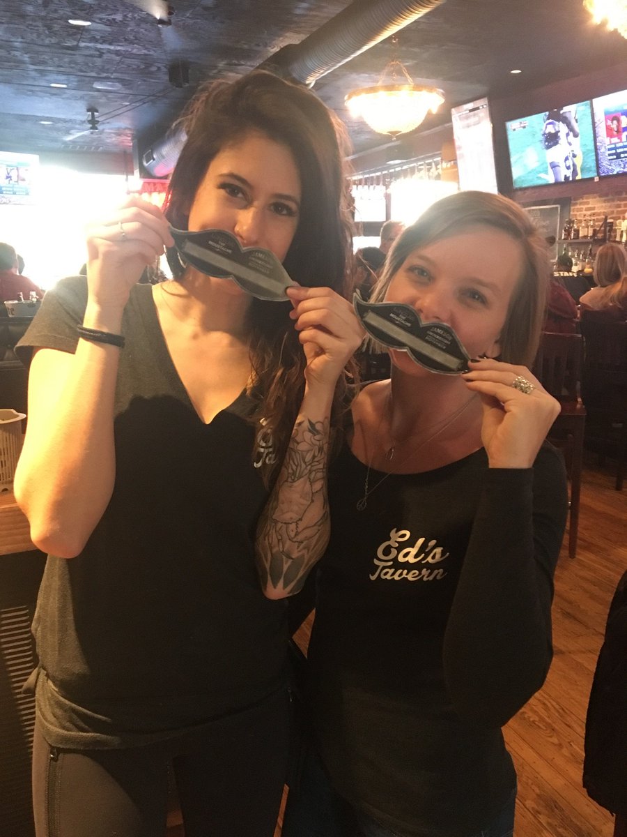 EdsTavernNC's tweet photo. It's Movember! Mustache your servers how you can donate to support men's health for the remainder of the month!! #movember #tistheseason https://t.co/Wejqp5vZWo