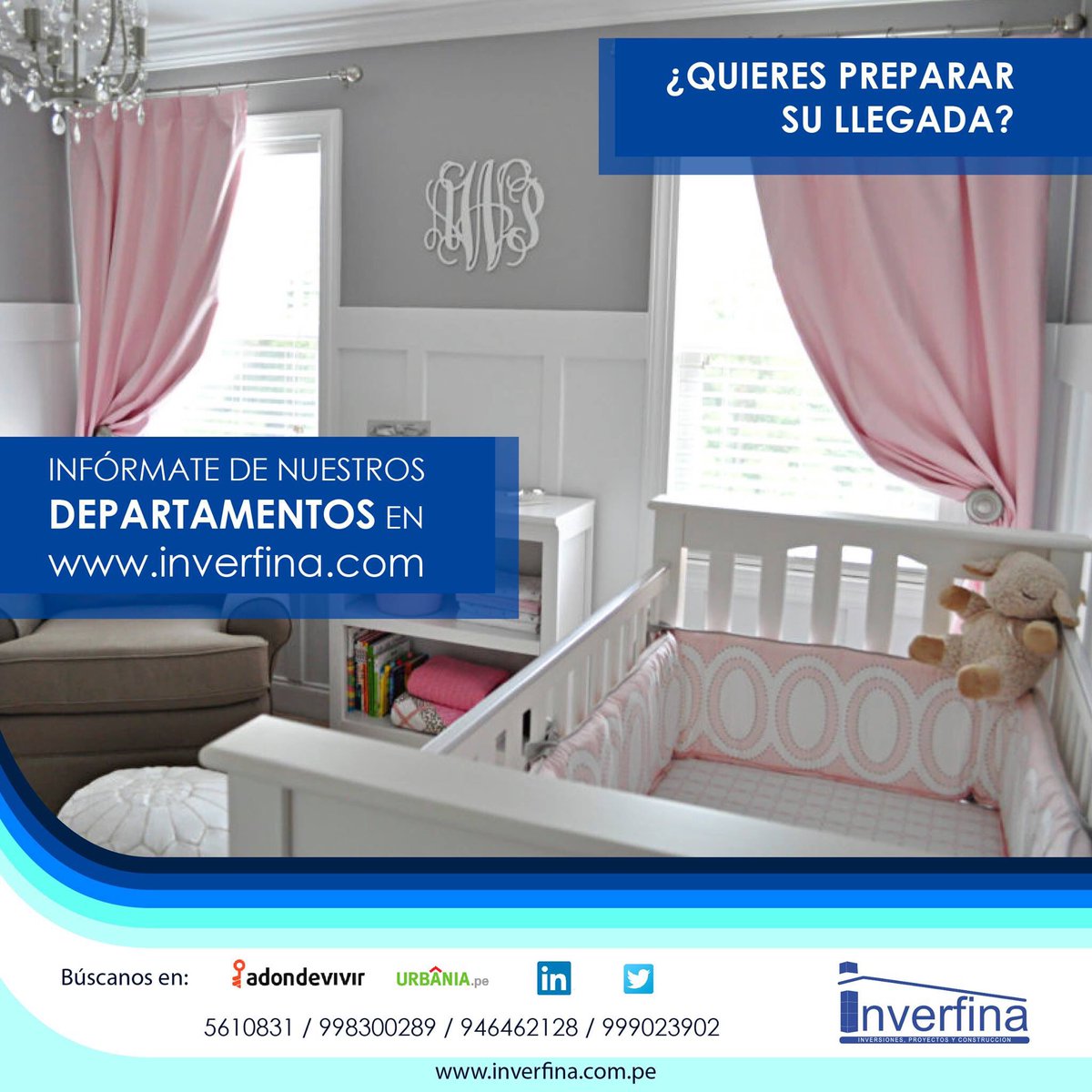 inverfina's tweet photo. Que la dulce espera sea mucho más reconfortante
#BabyHome #FamiliaInverfina
#DepaPropio #IdeasParaVivirBien #ConstruyendoFelicidad https://t.co/UI43RDjK8l