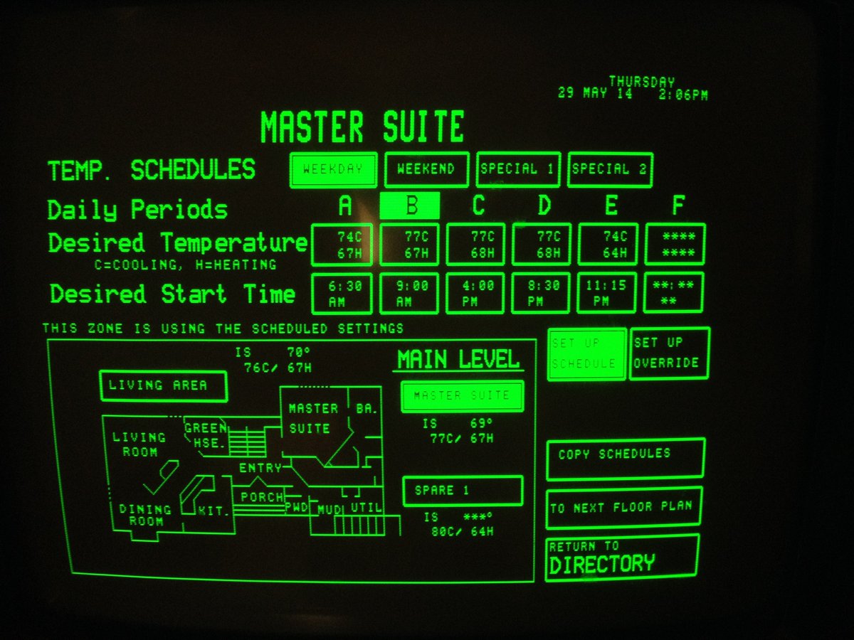 TecHomeEditors's tweet photo. It boasted touchscreen displays and control over HVAC, irrigation, security and lights when it was released in 1985. https://t.co/XIImsClbmz https://t.co/kdkUgocD7O