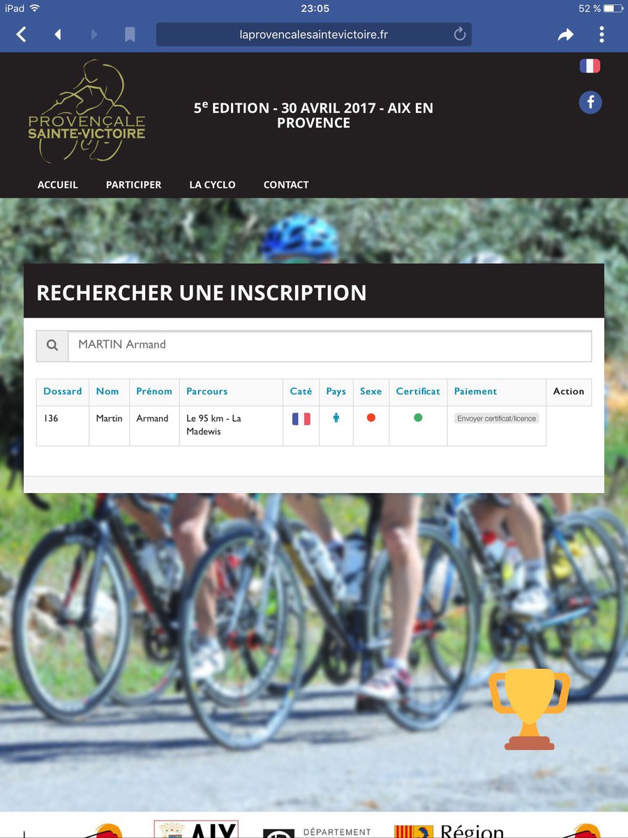 MartinArmand2's tweet photo. Inscription première course ..première cyclo #laprovençale #yadutravail #dossard136 🙀🙀🙀🙀 https://t.co/X9lk6Yty93