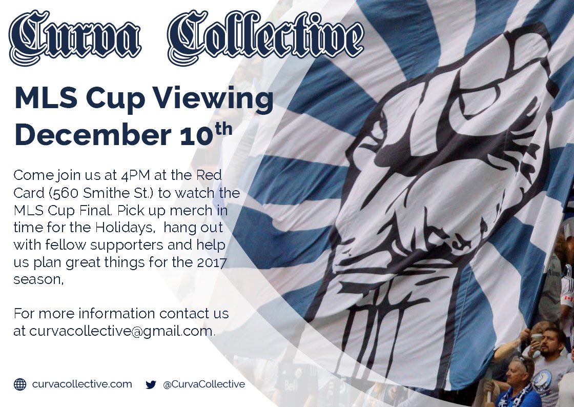 CurvaCollective's tweet photo. . #JoinUs Dec. 10 4:00pm @RedCard_!

#GivingOurAll #WeAreWhoWeAre #SIA #CurvaStyle #VanCityTifosi #VWFC #WFC2 #WFCResidency #OneClubOneLove https://t.co/Gqo0g6GJvw