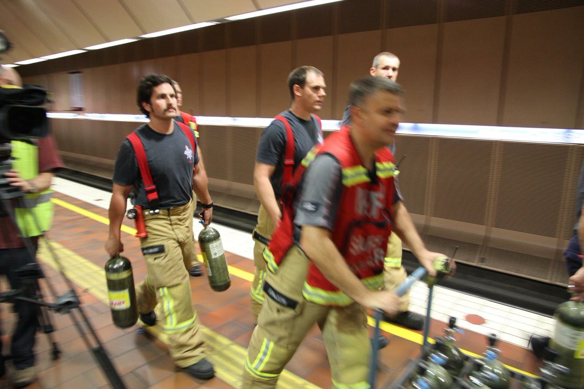 Firefighters are training at Parliament Train Station from 10am-12pm. 8+ trucks will be parked in the area. No cause for alarm. <a href="/metrotrains/">Metro Trains</a>