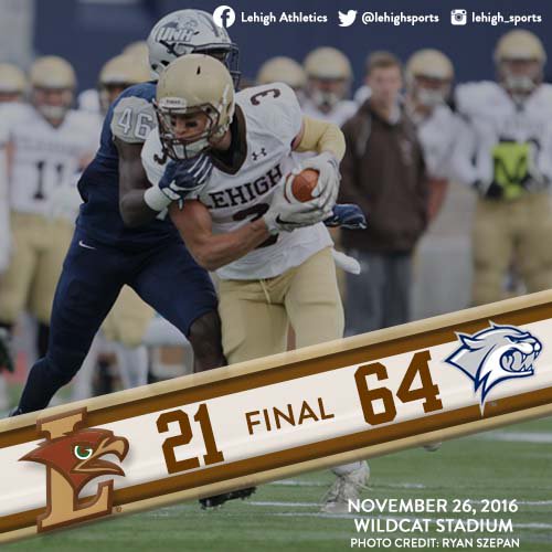 QUICK RECAP: Lehigh’s Season Comes To Close After Dominating 64-21 Defeat To UNH