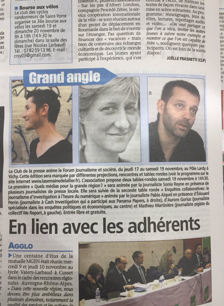 pablo_aiquel's tweet photo. #FF tardif et grand merci à nos invités de samedi dernier au #FJSVichy @AuroreGorius @edperrin @Mat_Marty #journalisme 😉 cc @semaine03 https://t.co/2ykSx0VdDT