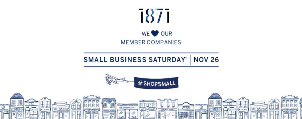 1871tech's tweet photo. Happy #SmallBusinessSaturday! Sending much appreciation to our members, partners, and #startup friends. #1871Chicago #upshow #shopsmall https://t.co/kQizREJVRA