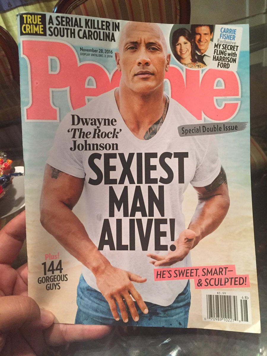 MrSalPerez's tweet photo. For once I agree @people @TheRock #sexiestmanalive #fastermovie https://t.co/2ptJJnbTOZ
