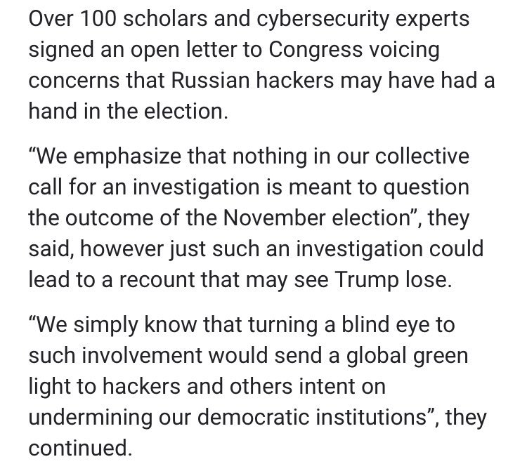 RVAwonk's tweet photo. The third paragraph here is key. If we roll over and do nothing, that sends a message of weakness. 
#recount #AuditTheVote https://t.co/GryhWSjYdS
