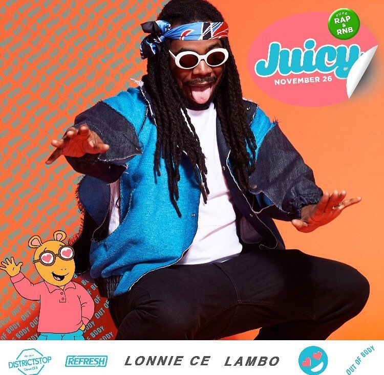 Byaworsky's tweet photo. Juicy tonight @ @DistrictStop with @HASHTAGLAMBO &amp; @LonnieCe 🔥🔥 Rap &amp; R&amp;B bangers all night 💃🏽💃🏽 Hmu for lists/bottles 📲📲 https://t.co/Ng4X3uqKWG
