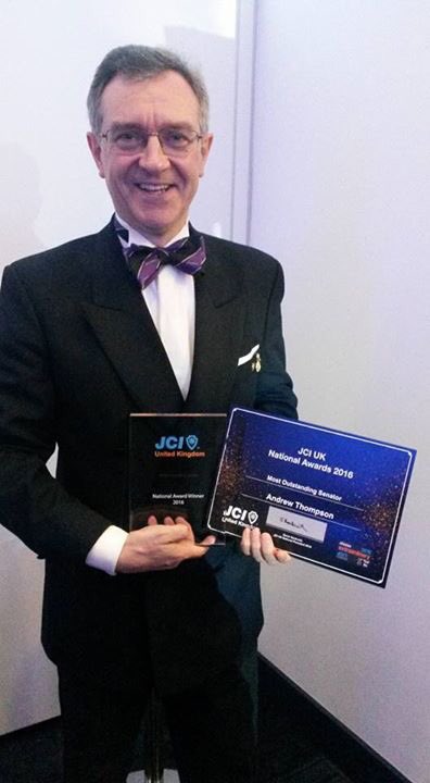 JCI UK Foundation Immediate Past Chairman, Andrew Thompson, was awarded the Most Outstanding Senator Award at the <a href="/JCI_UK/">JCI United Kingdom</a> National Awards.
