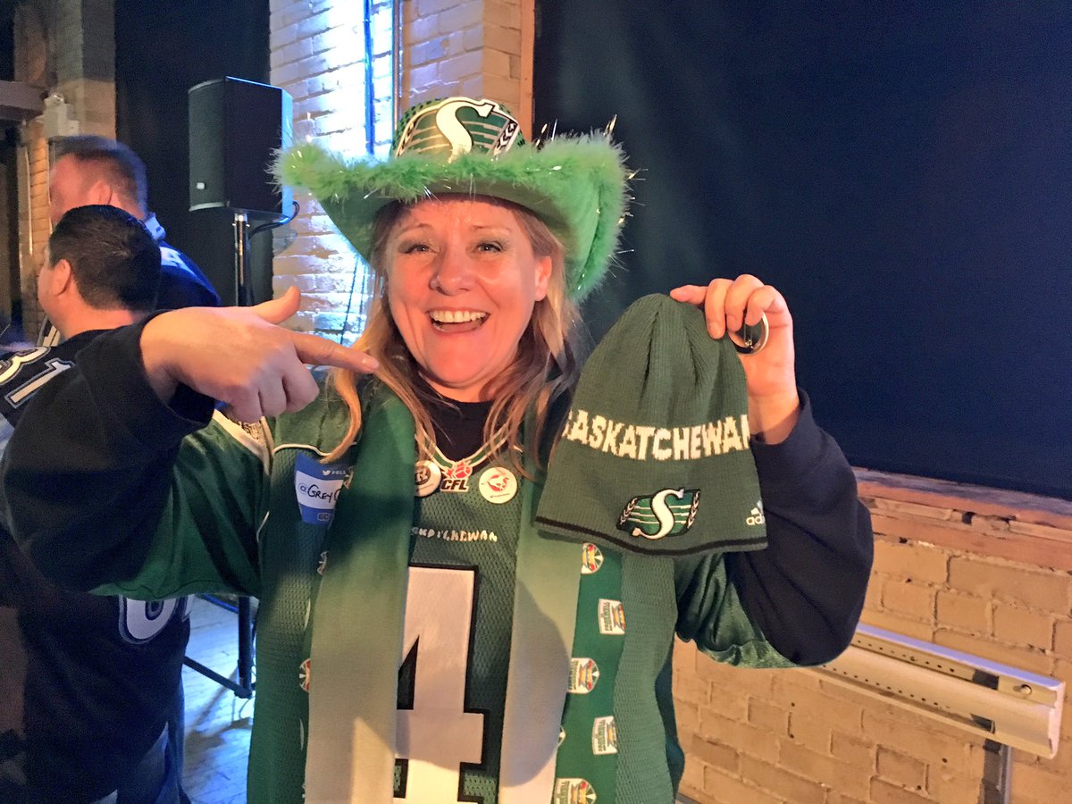 sskroughriders's tweet photo. Congrats, @GreyCupBound!!! 

No matter the weather, your #RiderPride will be on 💯! #GCTweetUp https://t.co/FwueFkmb4Y