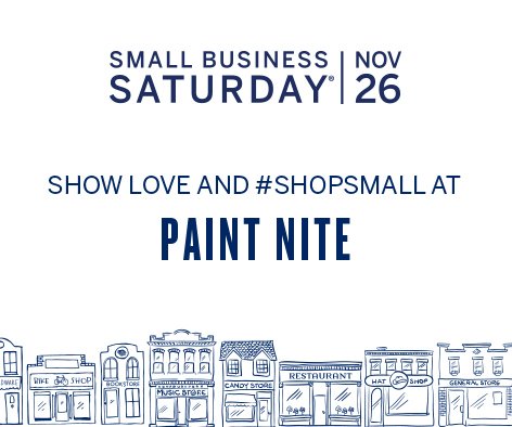 #ShopSmall with your local #PaintNite staff! Celebrate #SmallBizSat with us and use coupon SHOPSMALL for 45% off at buff.ly/2ezwzTW