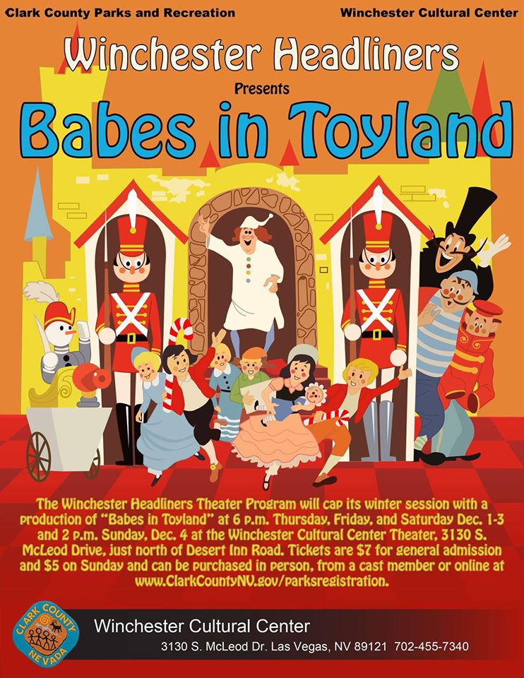 Winchester Headliners stage "Babes in Toyland"  at #WinchesterCulturalCenter December 1 - 4