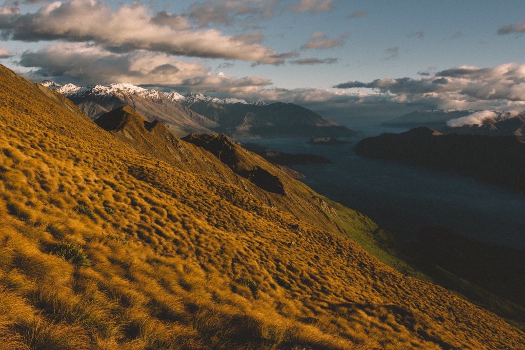 adventurful's tweet photo. Wanaka, New Zealand at golden hour 😍 https://t.co/nAoO9dhaJw