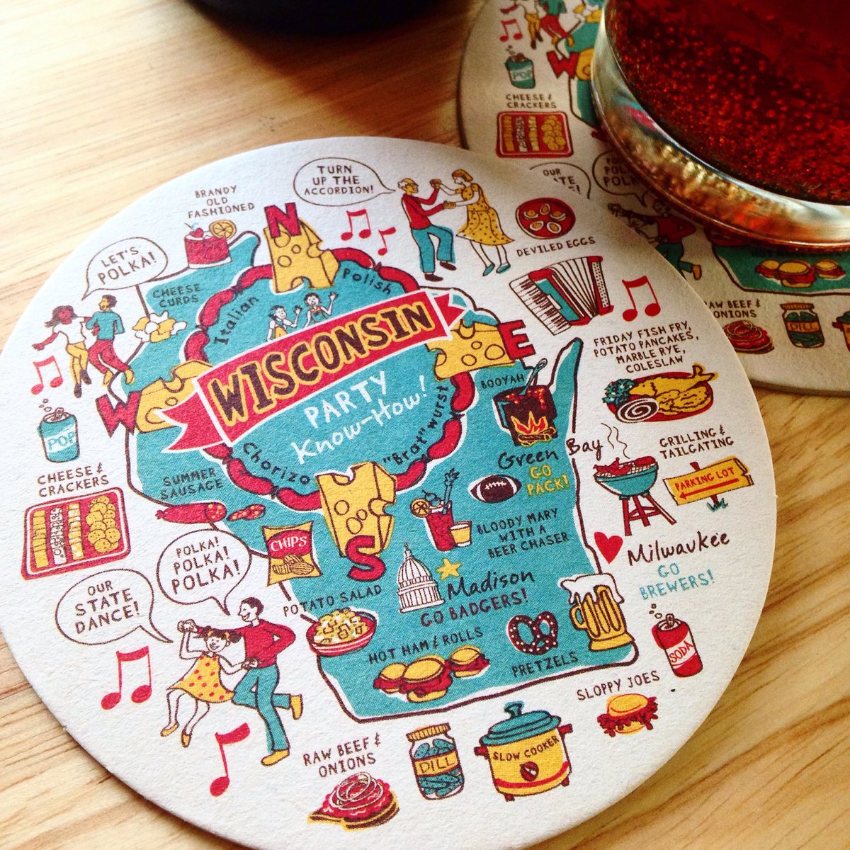 HANmadeMKE's tweet photo. New Wisconsin Party Know-How coasters! Pick up your 6-pack tomorrow! #buylocal https://t.co/wPHc8CSavd https://t.co/8m5667M5CQ