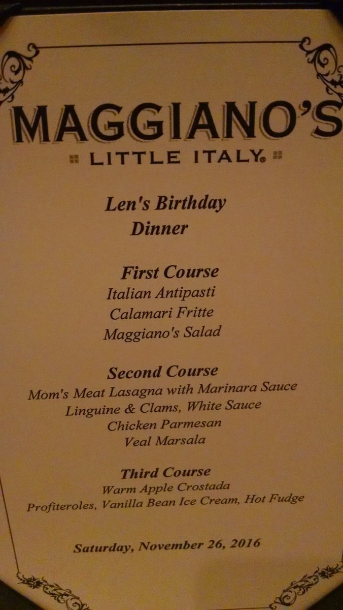 LenOKelly's tweet photo. Birthday dinner. #notmybirthday #DadIs70 https://t.co/xMttjD0EZL