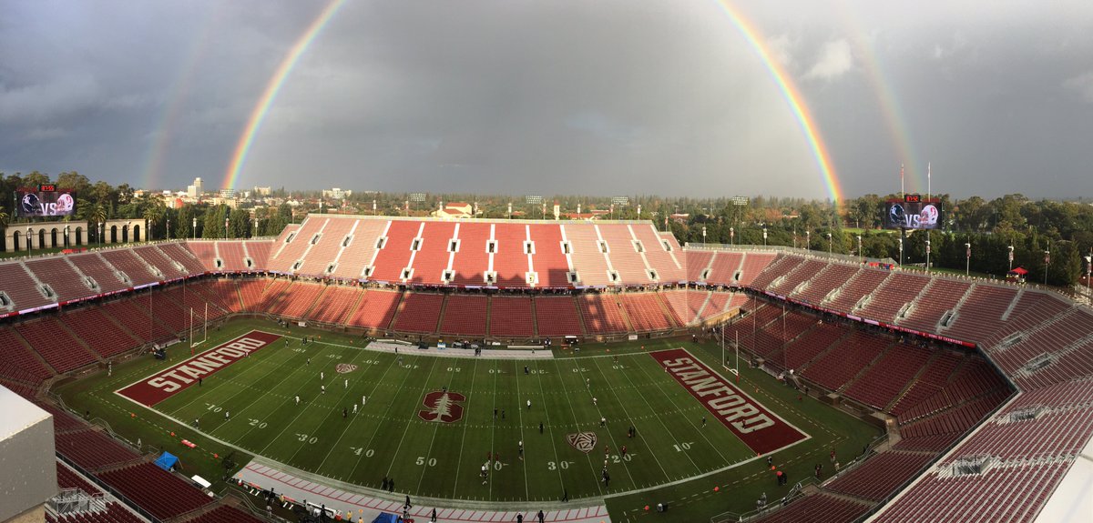 GoStanford's tweet photo. All the way across the sky. 🌈🌈

#GoStanford https://t.co/x9ozb6I5pX