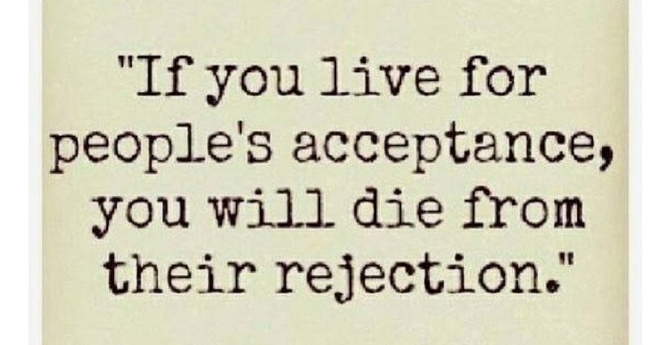 MsVandeborne's tweet photo. "If you live for people's acceptance, you will die from their rejection." #BeYOUtotheFULLEST https://t.co/ykVJQhJxxL