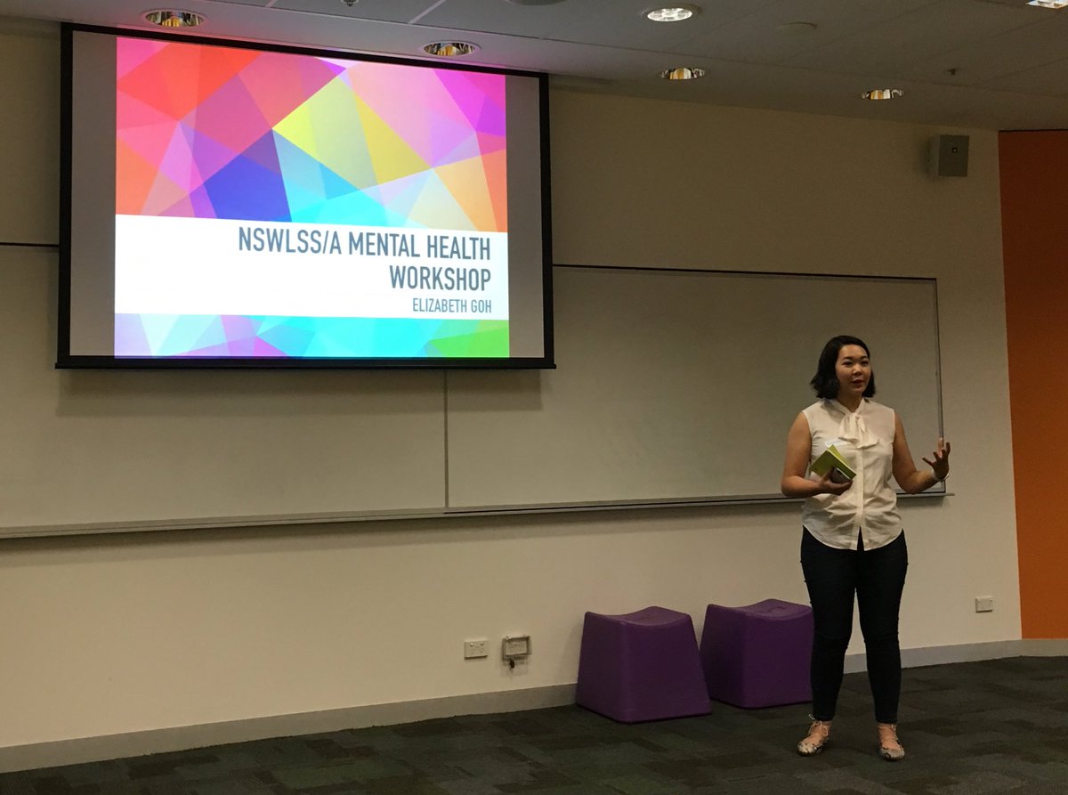 NSWYL_President's tweet image. I'm at a wellbeing working day with our university Law Student Society friends today. Elizabeth Goh, you're wonderful! #law #lawstudents