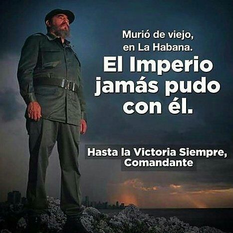 IngAriBoy1's tweet photo. Hasta Siempre Comandante. El último líder #FidelCastroInvencible https://t.co/OHbY4ET3aM