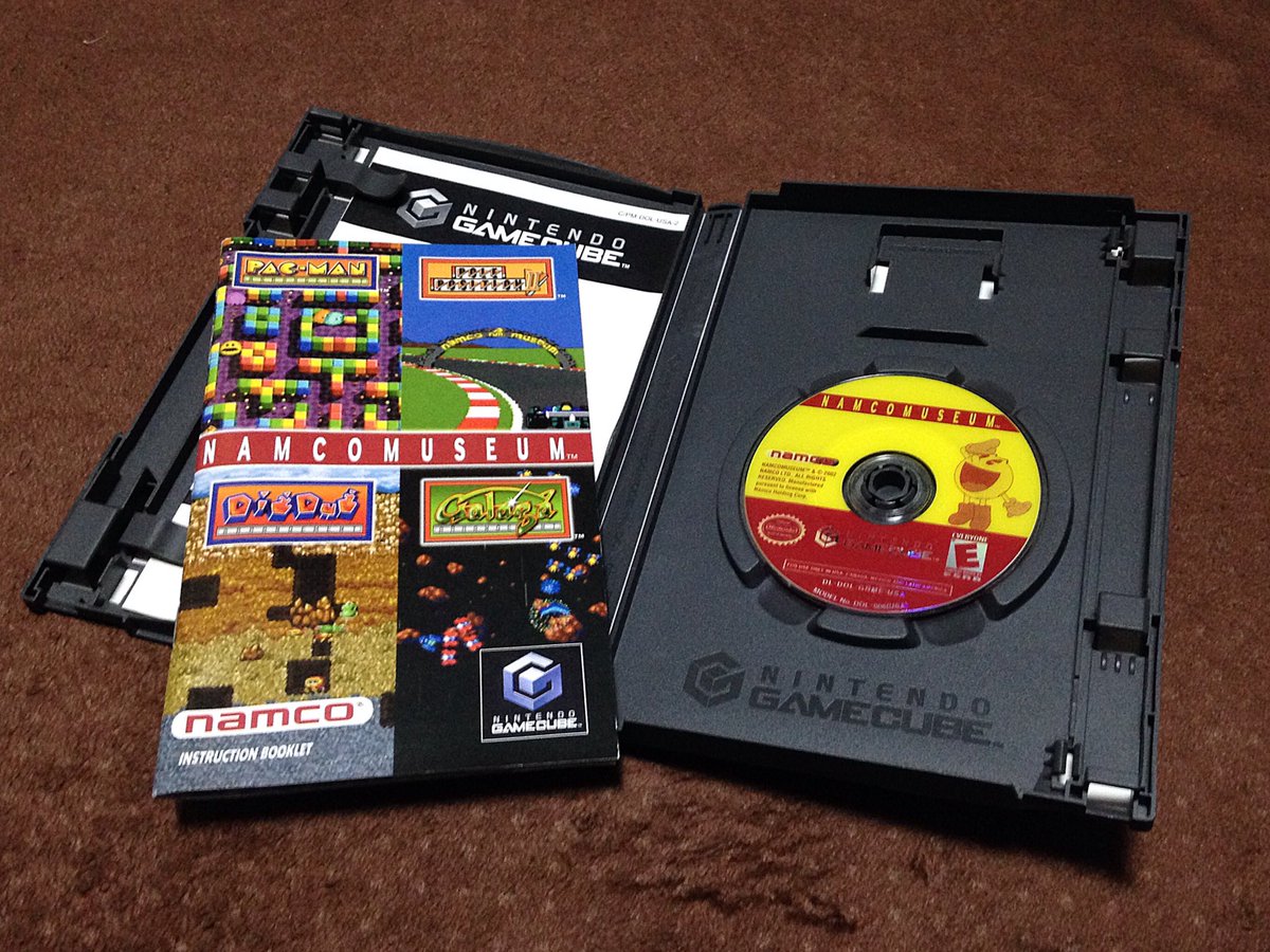 T C 日本未発売のゲームキューブ版ナムコミュージアムを入手 収録ソフトは パックマン アレンジ ギャラガ アレンジ ディグダグ アレンジ ポールポジション ポールポジション2 ミズパックマン ギャラクシアン アンロックでパックアタックとパック