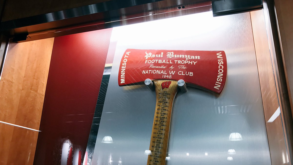 BadgerFootball's tweet photo. Days without the Axe residing in Minnesota: 4,403 and counting...

#OnWisconsin https://t.co/2QvWa2Pw6E