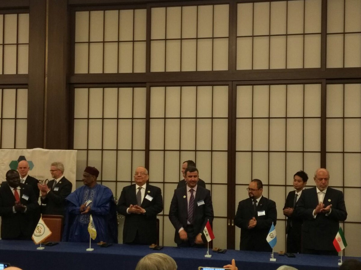 SecGenEnCharter's tweet photo. First Observer to #IntEnergyCharter from Central America: warm welcome to #Guatemala ! ViceMin R.Ordonez, at Tokyo @MEMGuatemala https://t.co/VnRspEIYnG