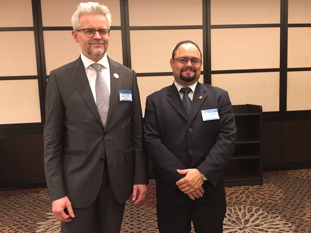 SecGenEnCharter's tweet photo. First Observer to #IntEnergyCharter from Central America: warm welcome to #Guatemala ! ViceMin R.Ordonez, at Tokyo @MEMGuatemala https://t.co/VnRspEIYnG