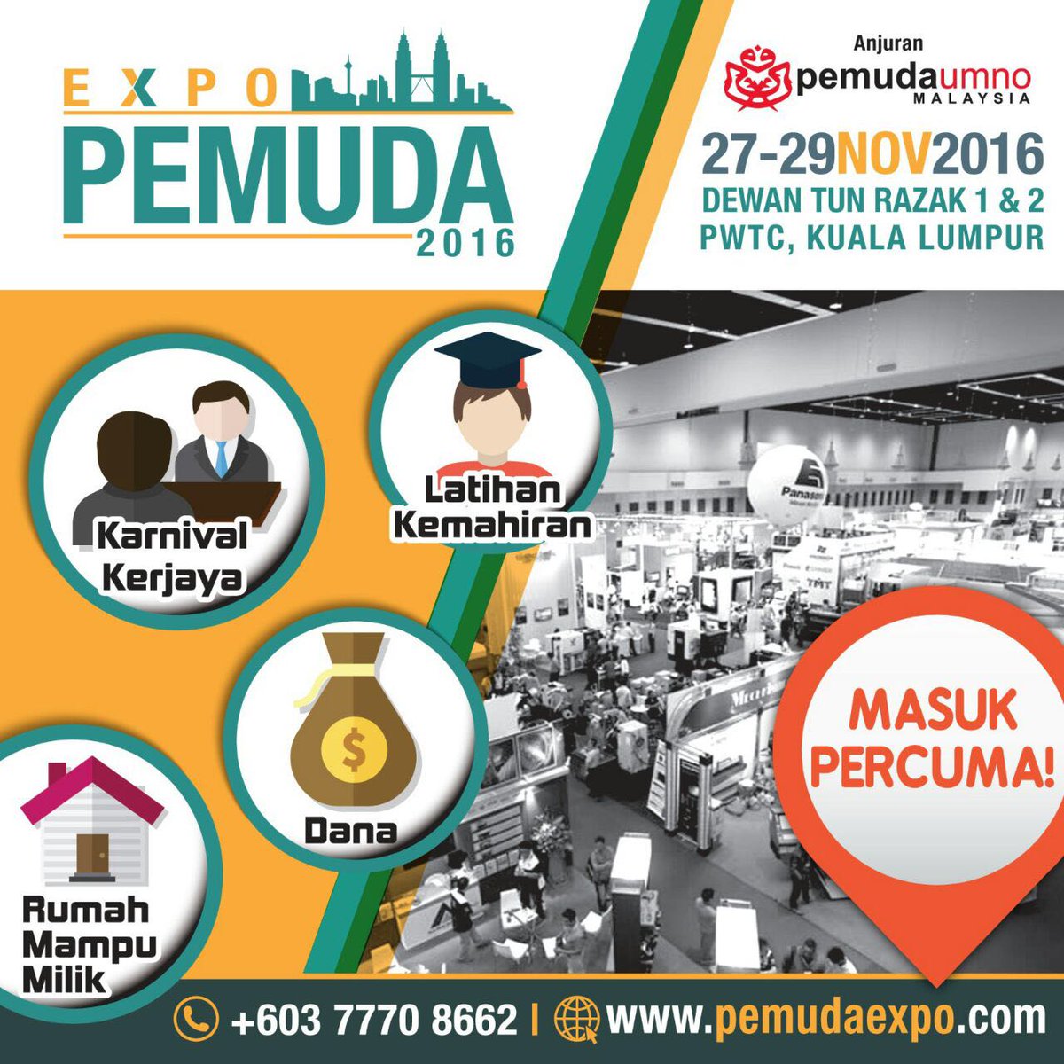 sekretariatseed's tweet photo. Looking for Business Fund? Looking for jobs? Meet all the service providers at Pemuda Expo at Dewan Tun Razak 1 PWTC from 10am to 7pm https://t.co/EdZUzPhpxS