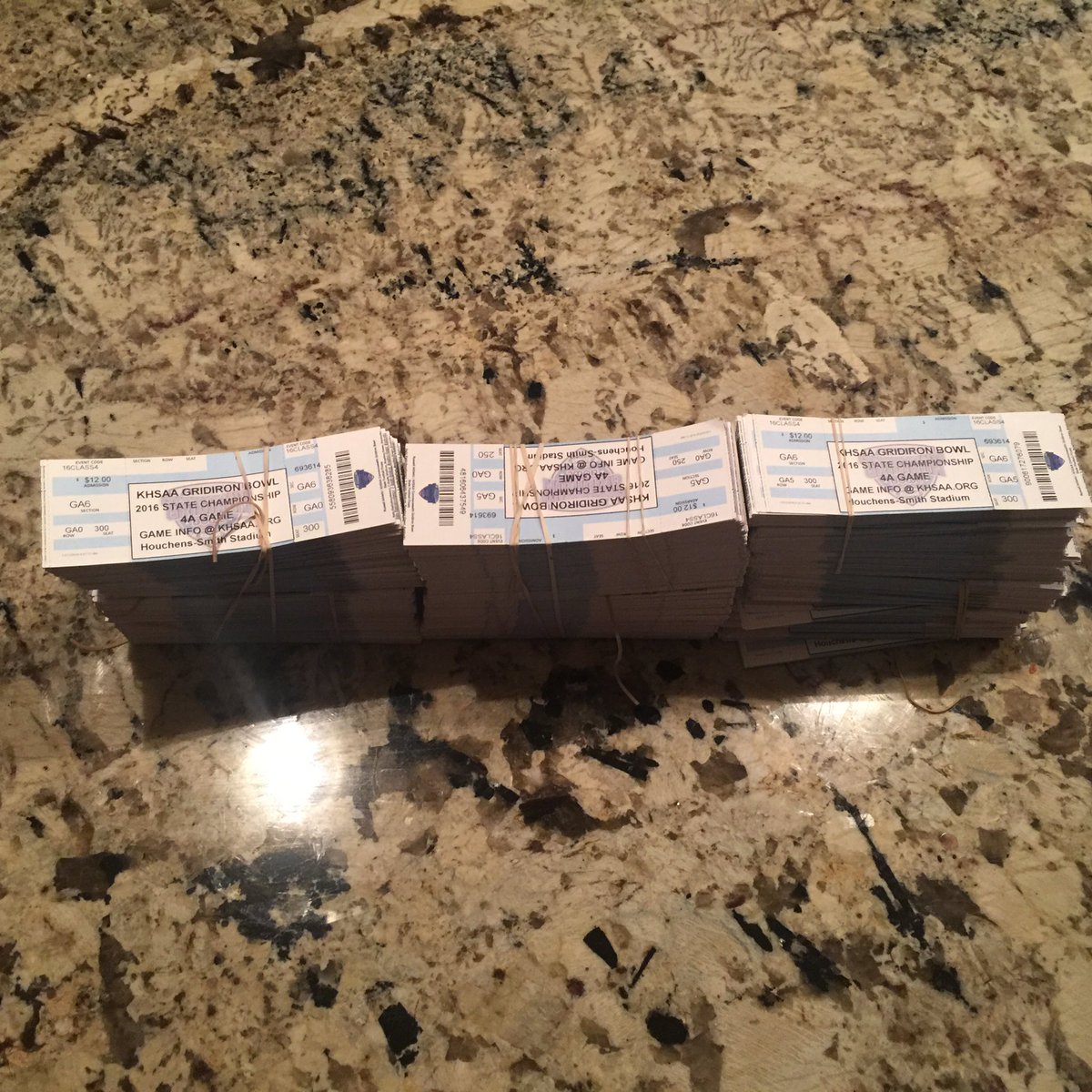 They only sent me about 1,500 tickets for the championship game. Guess they don't know how big the Wildcat Nation is. #1FS.