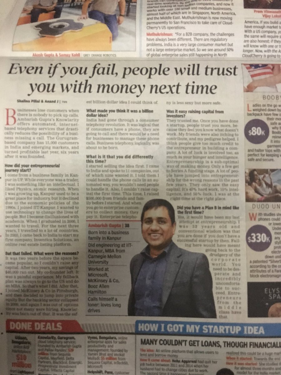 gauravpatra's tweet photo. A must read for #start ups and #entrepreneurs..great insight #Knowlarity @TinaMinhas @shantanum https://t.co/w5cEHK5qah