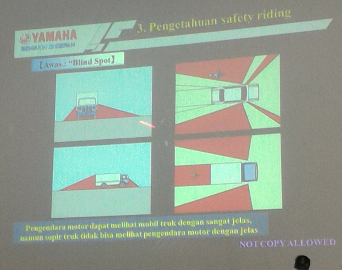 Safety Mind, Safety Riding Yamaha 3 Blind spot @evazahra