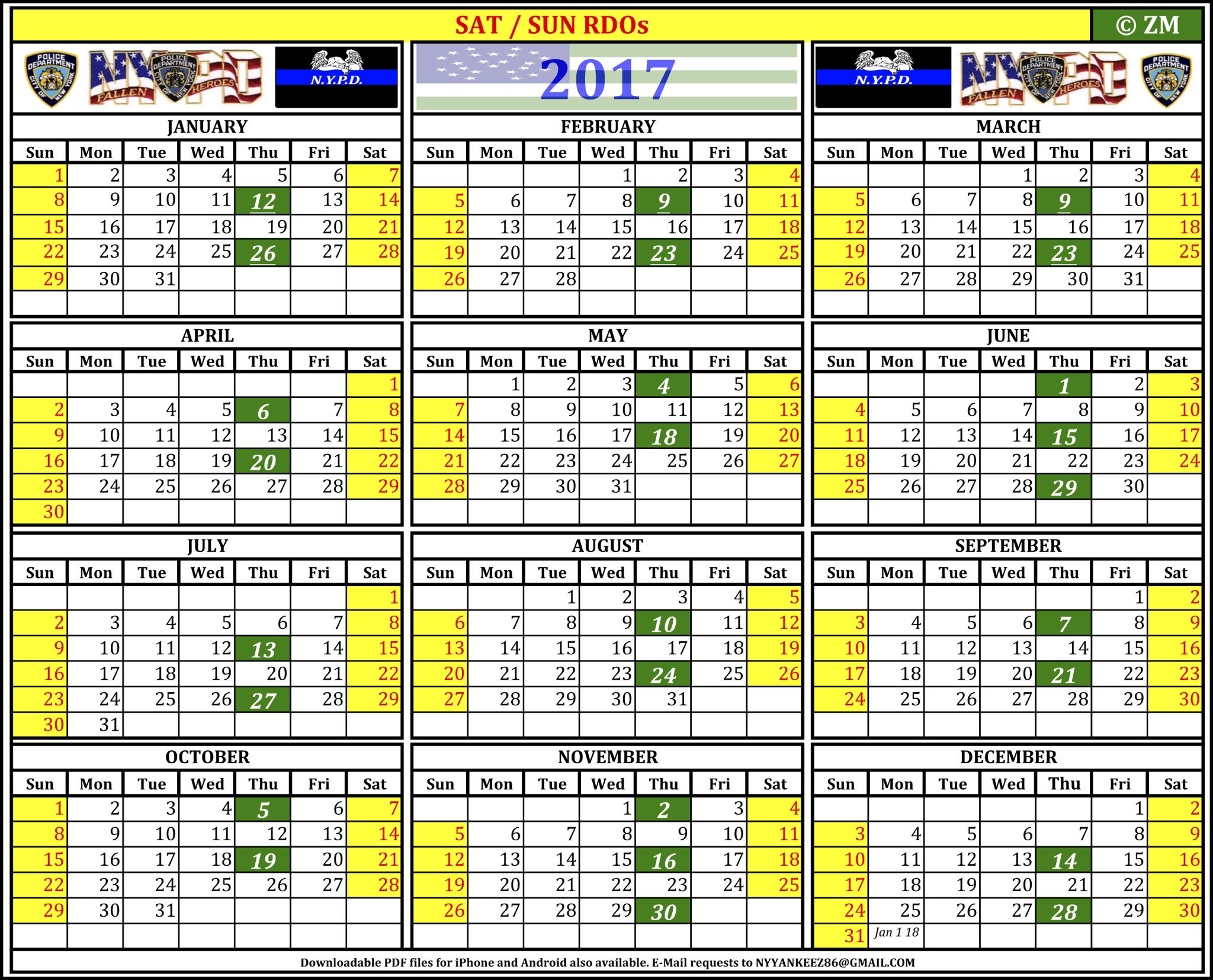 Zee On Twitter: "For Those Who Need... 2017 Rdo Calendar. Rotating Chart, S/S, S/M. Https://T.co/Govbzpf70J" / Twitter