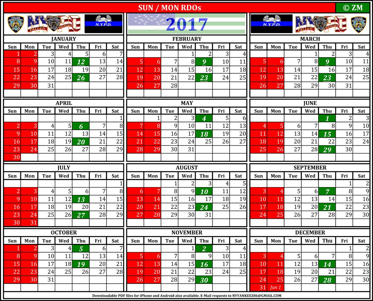 Nypd Rdo Chart 2018