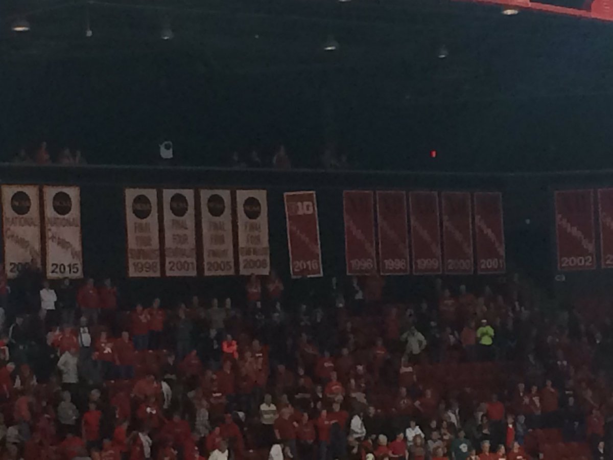 HailVarsity's tweet image. It's a little crooked, but I'm sure the #Huskers think their new banner at the Devaney Center looks just fine. 2016 Big Ten Champs.