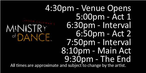 PalaisTheatre (@palaistheatre) on Twitter photo TONIGHT <a href="/dancejudgejason/">Jason Coleman</a>'s Ministry of Dance, Imagination Junior Showcase. Tix bit.ly/2gidWnf or Box Office 3.30. Running Times ▼ TONIGHT <a href="/dancejudgejason/">Jason Coleman</a>'s Ministry of Dance, Imagination Junior Showcase. Tix bit.ly/2gidWnf or Box Office 3.30. Running Times ▼