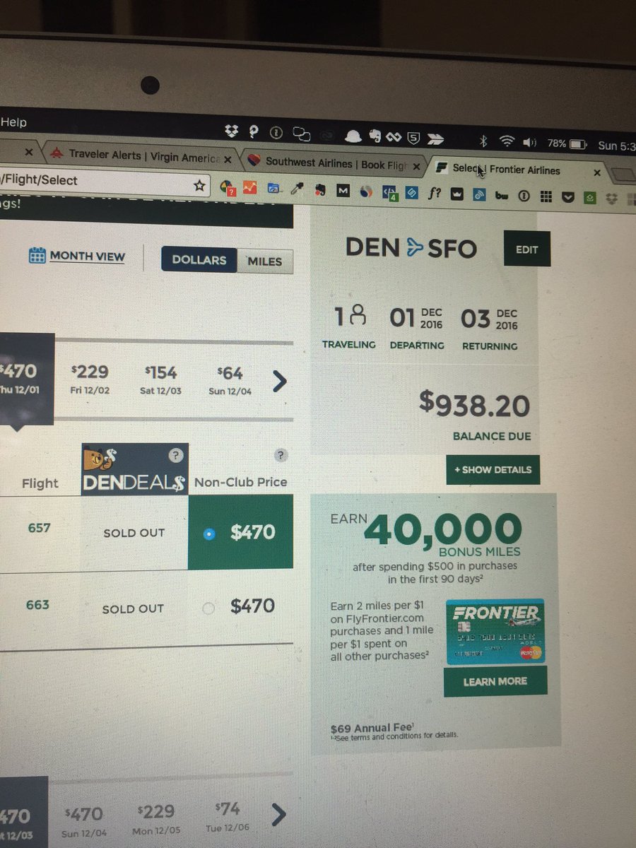 J_Bornstein's tweet photo. When you know something ain't right with airfare. Road trip to Santa Clara?? #frontiershitbox #gobuffs #therise https://t.co/6p9YGEMEnc