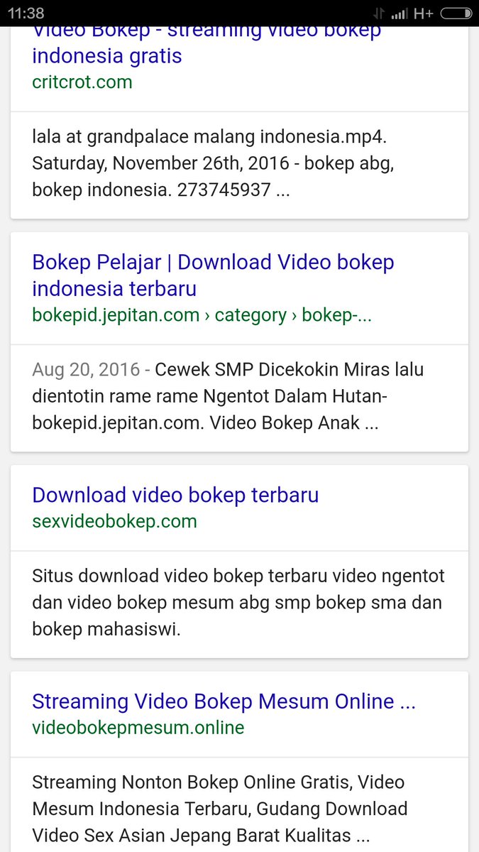 Coba ketik kata bokep, mesum, porno, or apa aja yg ada di otak mesum lu2 pa...