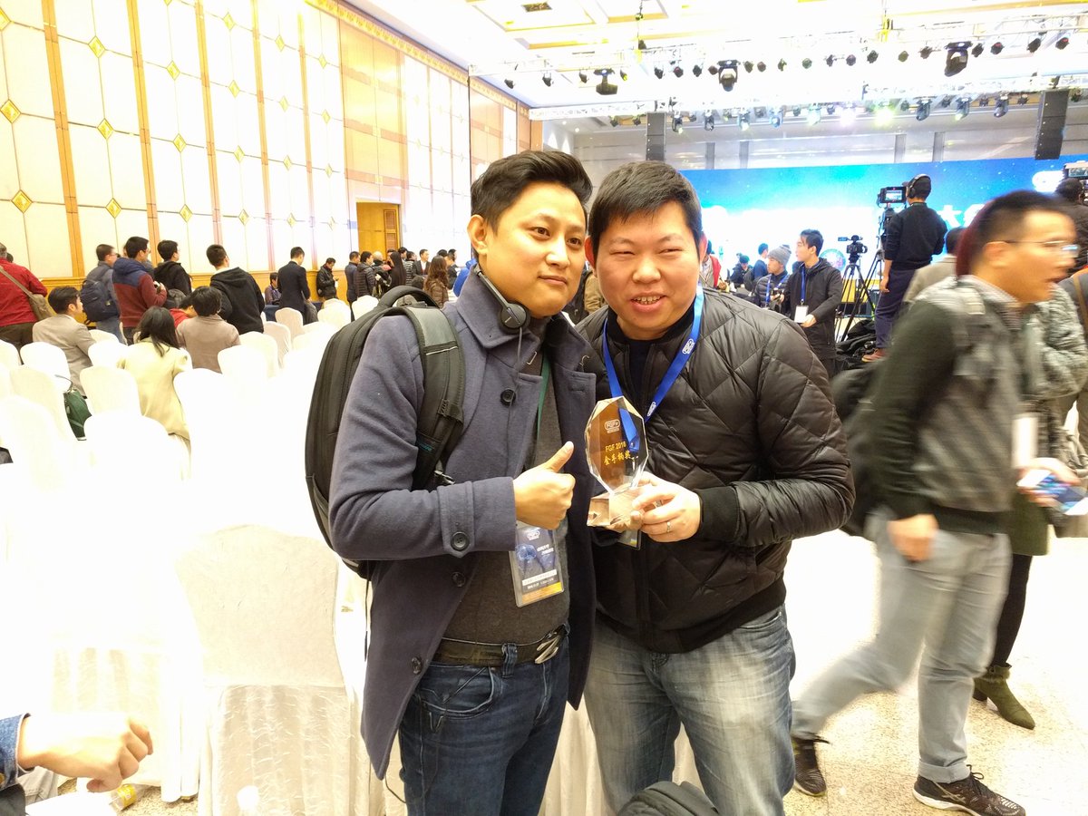 GoblinBoss's tweet photo. #FGF2016 in Shanghai! No award for us but our friends are raking them in! #indiedev #gamedev https://t.co/DnnFekroCg