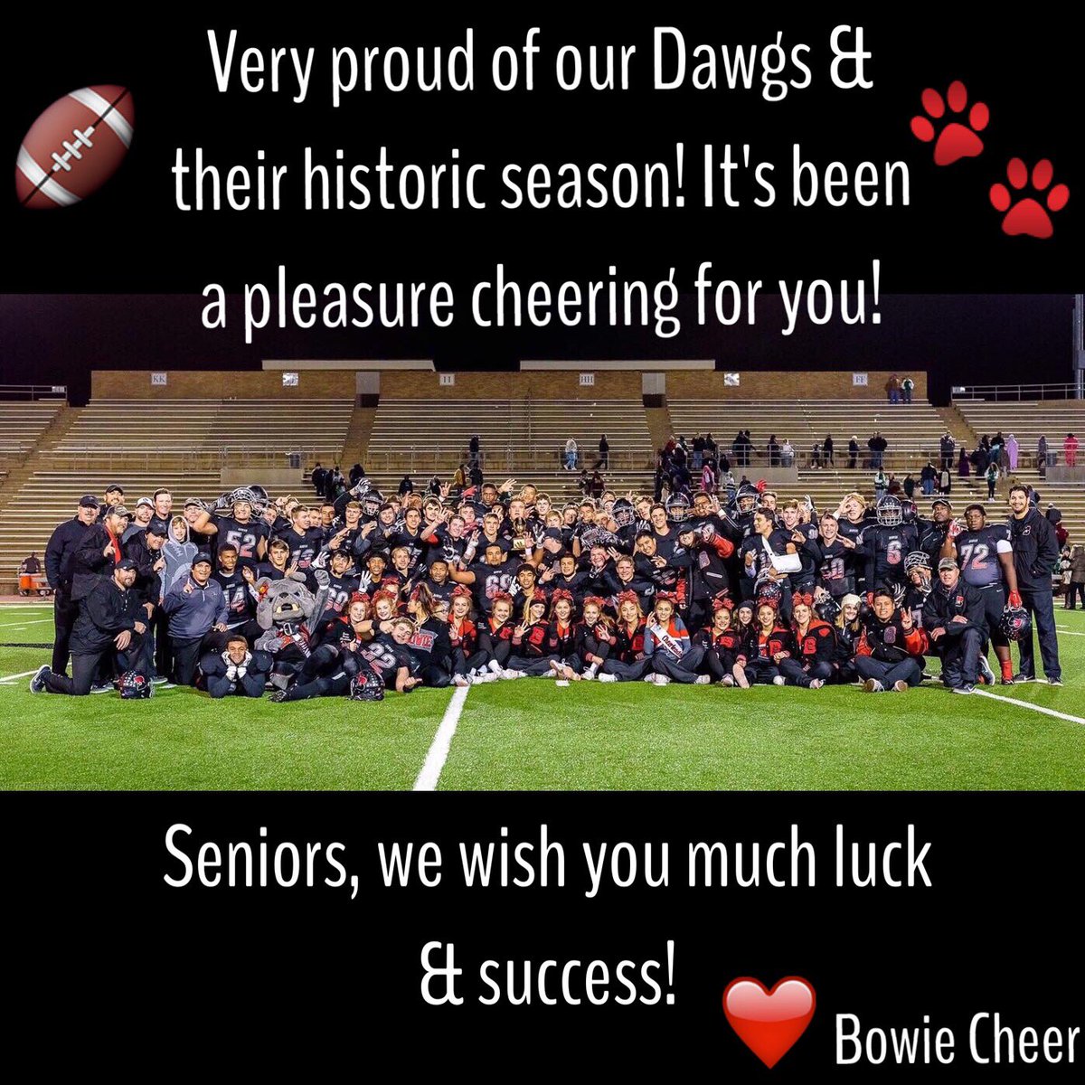 BowieCheer's tweet photo. Until next fall... 🏈🐾 #fnlforever https://t.co/DtVrmdQPsM