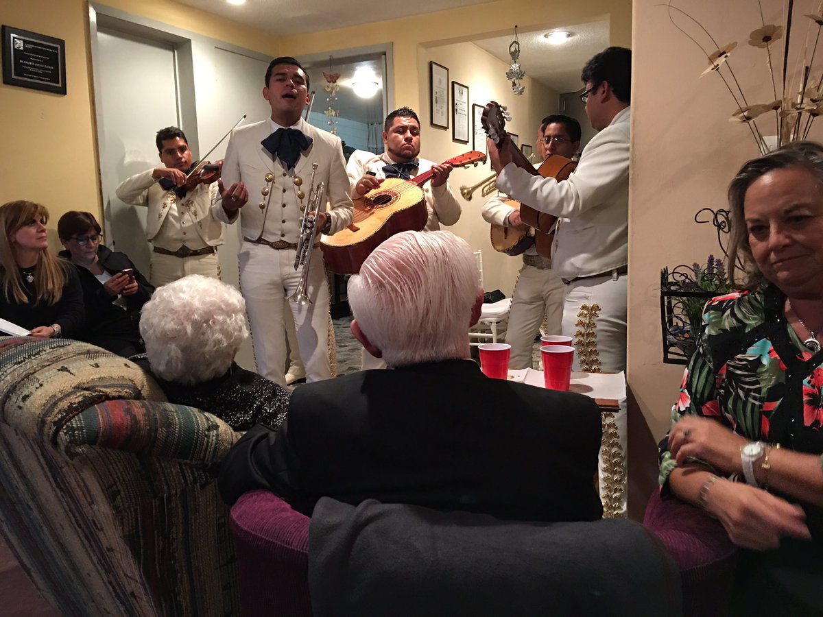 ThufirHawat's tweet photo. 70th wedding anniversary for my grandparents in Mexico - here's hoping @LMP19 and I can get there. Mariachis in the home #DFStyle https://t.co/NbbfW74d4d