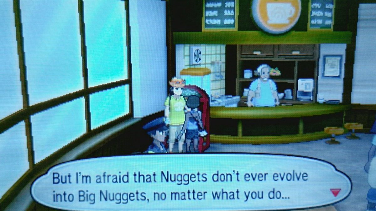 MallowyGoodness's tweet photo. This man just fights you all it a sudden with a shiny execute, and gives you 6 nuggets afterwards.... #pmlt https://t.co/QflwL2q01B