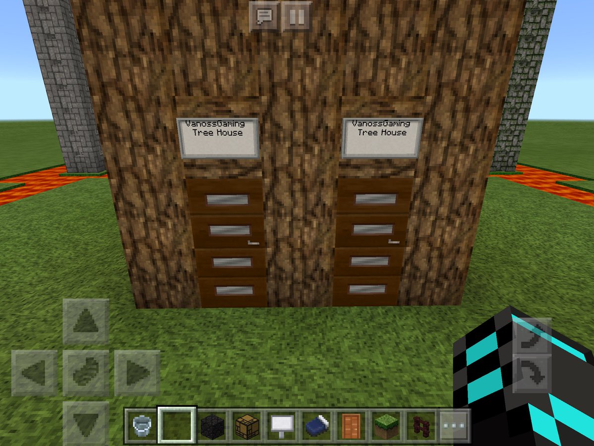 Master153426's tweet photo. @VanossGaming 

My son made a VanossGaming tree house in his Minecraft game and he would like Vanoss seeing it https://t.co/T68cxS6RyU