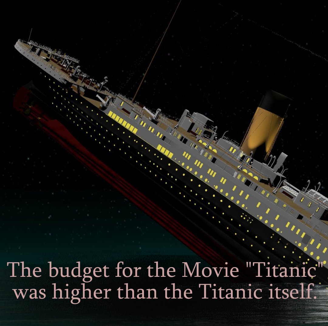 DailyRandomF's tweet image. #budget #titanic #fact #fAacts #movie #cinema